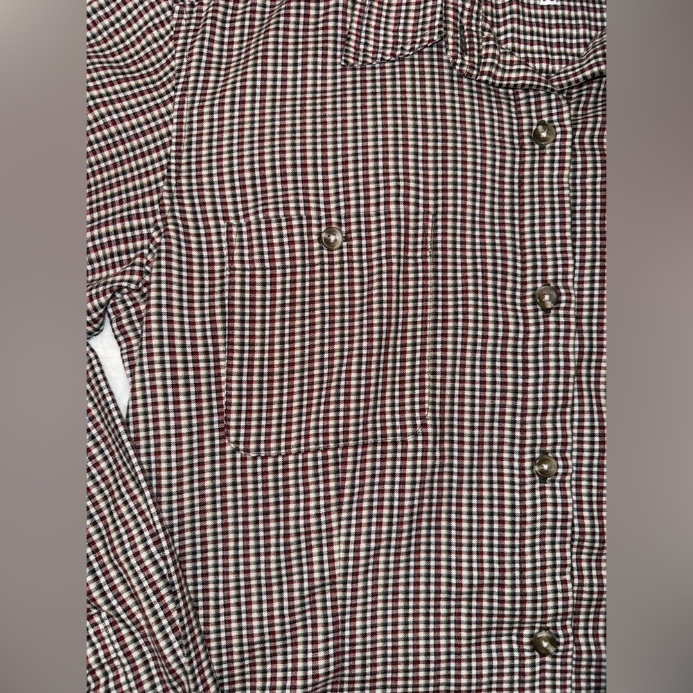 2 x 20$ Columbia Checkered Button-Up Shirt - Black and White Size M - Picture 3 of 8